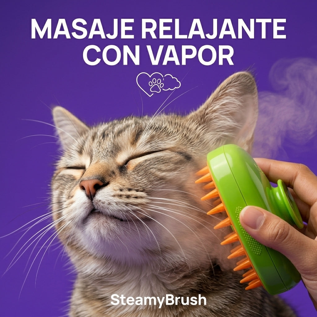SteamyBrush™ - Cepillo 3 en 1 - Limpia, masajea y peina