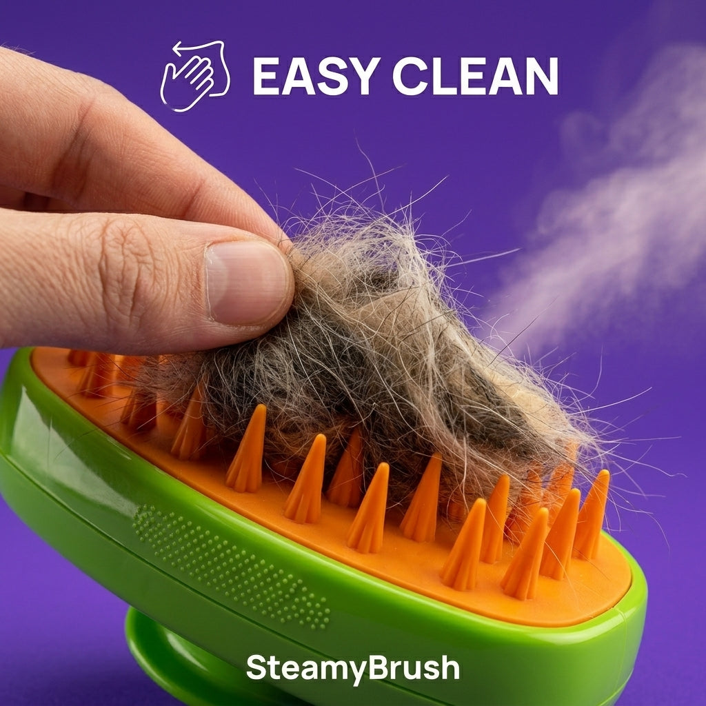 SteamyBrush™ - Cepillo 3 en 1 - Limpia, masajea y peina